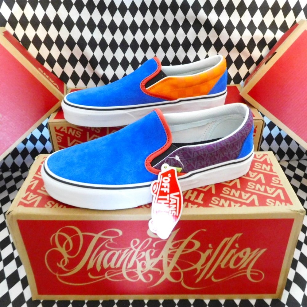 Vans Slipon Suede Canvas Check Logo